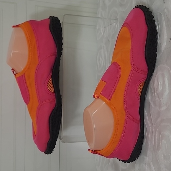 WATERSOCK Neon Pink & Orange Neoprene Water Shoes Size 10 - Picture 3 of 10